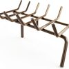 Luoieo Cast Iron Fireplace Grate 27 Inch Black Powder Coated-0