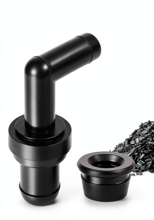 KPALAG PCV Valve 90° with Grommet Hose Kit Black 2‑Inch Fit for Acura-2