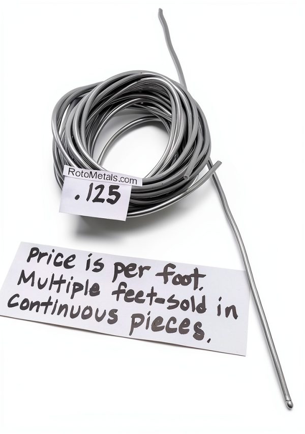 Roto Metals Zinc Rod .125" Diameter 1ft Pure 99.9% Zinc-2