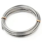 uxcell Zinc Wire 3mm x 3000mm Pure Zinc Rod Silver-0