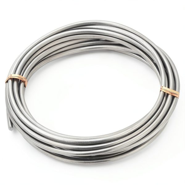 uxcell Zinc Wire 3mm x 3000mm Pure Zinc Rod Silver-0
