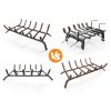Luoieo Cast Iron Fireplace Grate 21 Inch Black Industrial Floor Mount-6