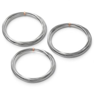 uxcell Zinc Wire 2mm x 3000mm Pure Zinc Rod 3 Pack Silver-0