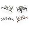 Luoieo Cast Iron Fireplace Grate 21 Inch Black Industrial Floor Mount-6