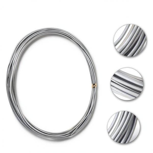 uxcell Zinc Wire 2mm x 3000mm Pure Zinc Rod Silver-2
