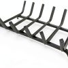 Luoieo Cast Iron Fireplace Grate 21 Inch Black Industrial Floor Mount-0