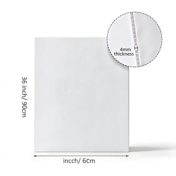 Patelai Corrugated Plastic Poster Board White 24 x 36 in 4mm Thick-1