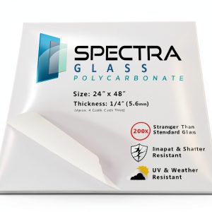 Polycarbonate Sheet Crystal Clear UV Protected 12x24 Plastic Trading-0