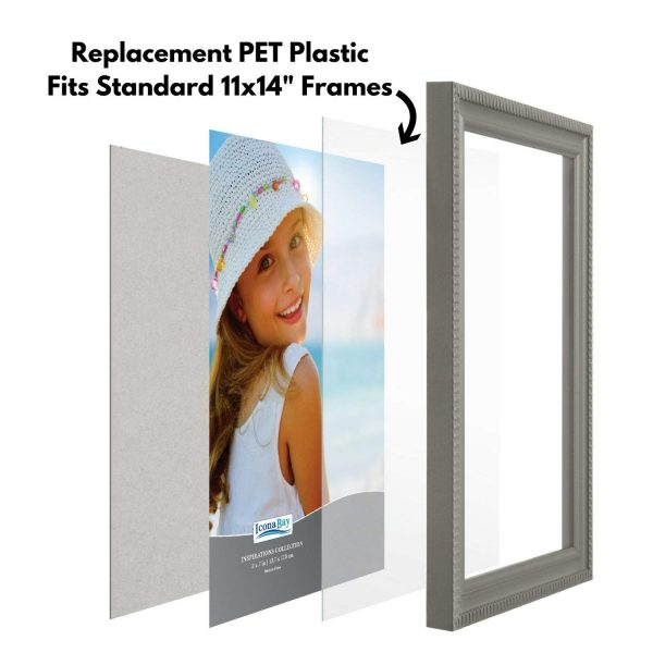 Icona Bay PET Plexiglass, Thin & Flexible Plastic Sheets (11x14 x 0.03 inch, Clear, 2 Pack), Easy to Cut for DIY Art Projects, Picture Frame Replacement Glass, PET Sheeting is Pliable Unlike Acrylic-3